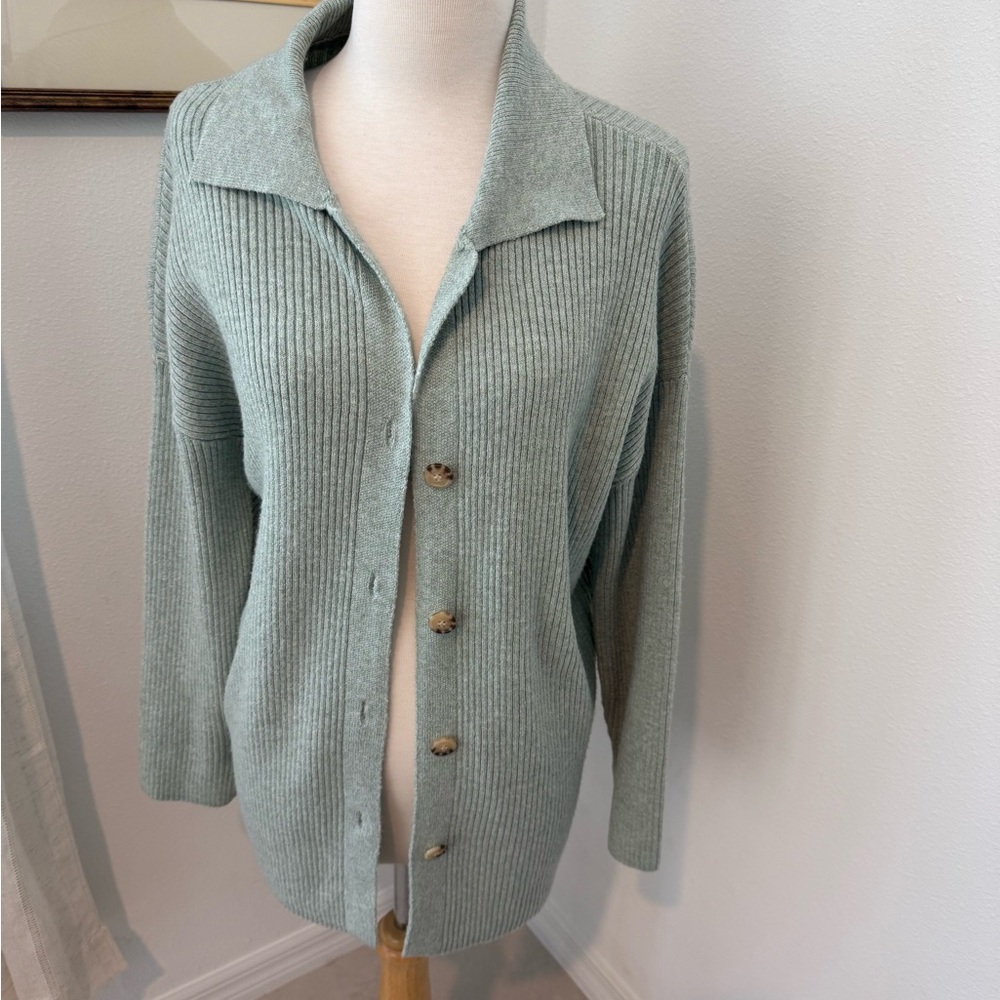 Happily Grey Ribbed Knit Sweater